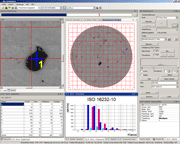 Automated microscopy with image processing examines the analysis filter