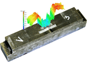 Residual stress map of weld