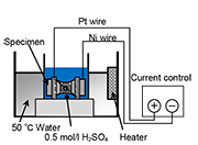 Fig. 3 Cathodic hydrogen-charging apparatus