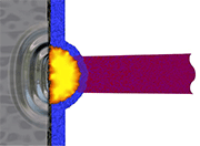Figure 3: Representative image of the laser shock-peening process