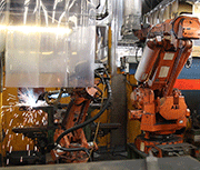 ABB robotic welding cells at GKN structures, Telford, UK
