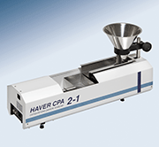 Fig. 4: For the size and shape analysis of abrasive blasting material, the HAVER CPA 2-1, with a measurement range starting at 0.034 mm and a channel width of 65 mm, is suitable for rapid and reliable analysis.