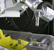 Here, the ReCo-Blaster is used for 
paint-stripping processes on landing gears