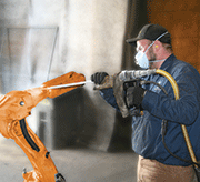 Cold Jet dry ice blast cleaning easily removes welding residues, paint, and grease