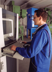 PC Terminal - controls and monitors all peening machines