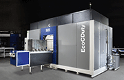 The new EcoCDuty large-chamber solvent-based cleaning machine can be run with hydrocarbons or modified alcohols. Operating under full vacuum, the EcoC Duty has a work chamber designed for loads measuring up to 1250 x 840 x 970 mm and weighing up to 1 tonne.