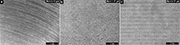 Fig. 3: Surface topography of a) ground specimen (800-grit paper), b) LSP-treated specimen (1.5 mm laser spot diameter, 2500 cm2 pulse density), c) LSP-treated specimen (2.5 mm spot diameter, 900 cm-2 pulse density)