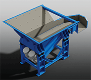 Rendering vibrating conveyor