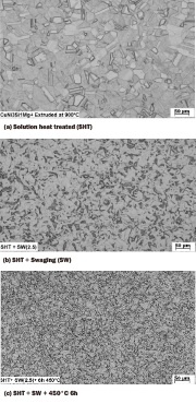 Figure 1: Microstructures of CuNi3Si1Mg