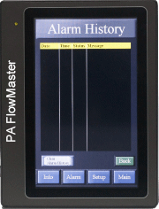 Alarm history to track possible malfunctions