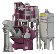 AGTOS drum shot-blast machine TS 0150 for blast technology treatment of bulk goods