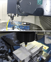 Figure 3: Deep cold rolling tool deployed on a 5-axis machining centre
