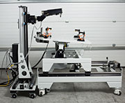 High-power open beam XRD system with a complex fixture for measuring residual stress