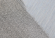 Visible difference between shot peened (left) and machined surface (right)