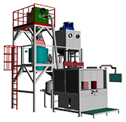 3D model of automated machine for shot peening for roots and vanes