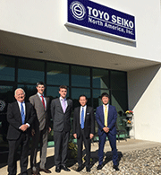 Fig. 1: Signature of Winoa-Toyo Seiko distribution agreement in South Bend (IN) – September 2018