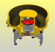 Picture 1: Standard rotary vibrator with vibratory motor located in the center dome