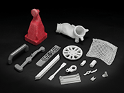 Picture 1: Some components created by 3D printing