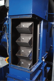 Generous maintenance flaps facilitate maintenance and adjustment work on the AGTOS blasting system