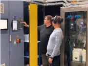Picture 5 and 6: Microsoft Hololens2 at Spaleck Oberflächentechnik remote final acceptance