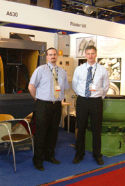 Jean-Jacques Andreu (left) and Peter Kendall (right), the Aerospace Projects Manager of R