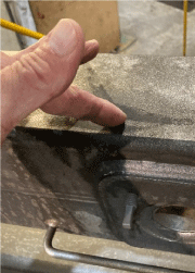 Fig. 7: Blasted but not clean