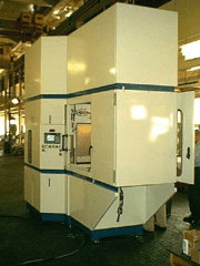 This Model TF-522 Turbo-Abrasive Machining Center is capable of performing deburring and edge-contour operations on complex rotating components in the 250-500mm range. It simultaneously can produce polished isotropic surfaces that can improve surface integrity and extend the service life of critical hardware.