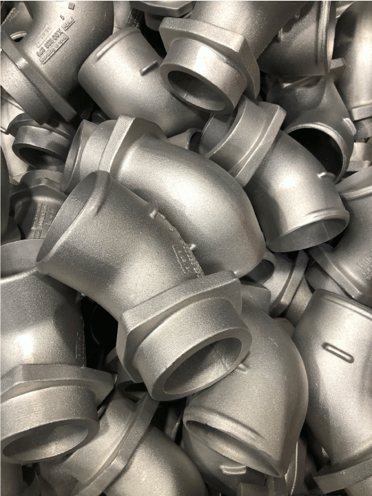 Aluminum castings after blasting