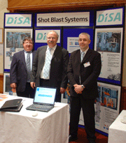 From left to right: Neville Kaye, Albert Schlatter and Ian Hemmings of Disa Switzerland
Graeme Steel of GE Caledonian (left) and Jim Whalen (right) of Progressive.