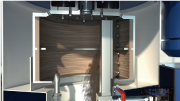 The digitally controlled peeling knife removes the sludge from the inner wall of the rotating drum