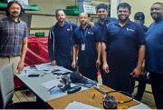 MFN Trainer Rishabh Shah (left) with participants of the training session at Abu Dhabi