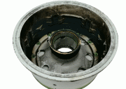 Aircraft wheel before wet-blasting