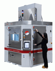 Vapormatt Sabre automatic wet-blasting machine