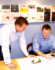 Paul Rawlinson with his Technical Manager Tony Pugh at The Knowsley Centre of Excellence