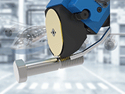 Deep rolling of a high-strength bolt