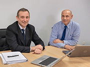 Figure 1: Yves Dufour and Tony Grammauro from Wheelabrator’s specialist aerospace peening team