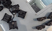 Before – After: Cable feedthroughs before (left) and after (right) processing