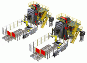 Robotic Load and Unload System for Dual BCT Spinner Blast Machines