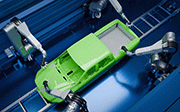 The compact EcoRP4 painting robot features an asymmetrical architecture
