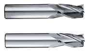 Figure 5: Tungsten carbide end mill before and after drag finishing