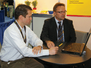 Consulting services for both existing and potential customers is an important focus for Britton Diver (left), Sales Manager of Weber Ultrasonics America